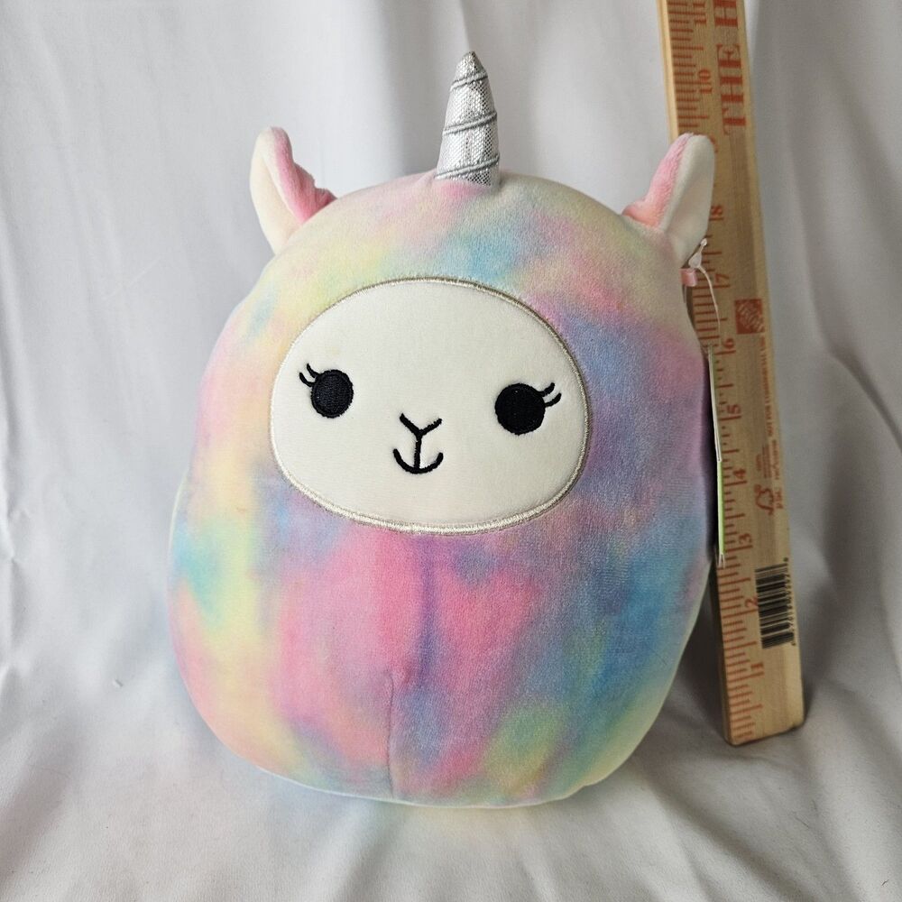 Squishmallow‎ Lucy-May Liama Unicorn Llamacorn Plush Pillow Tie Dye 13”